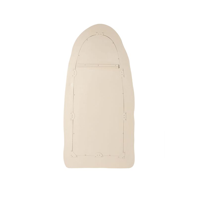 Kaia Cream Textured Small Floor Mirror