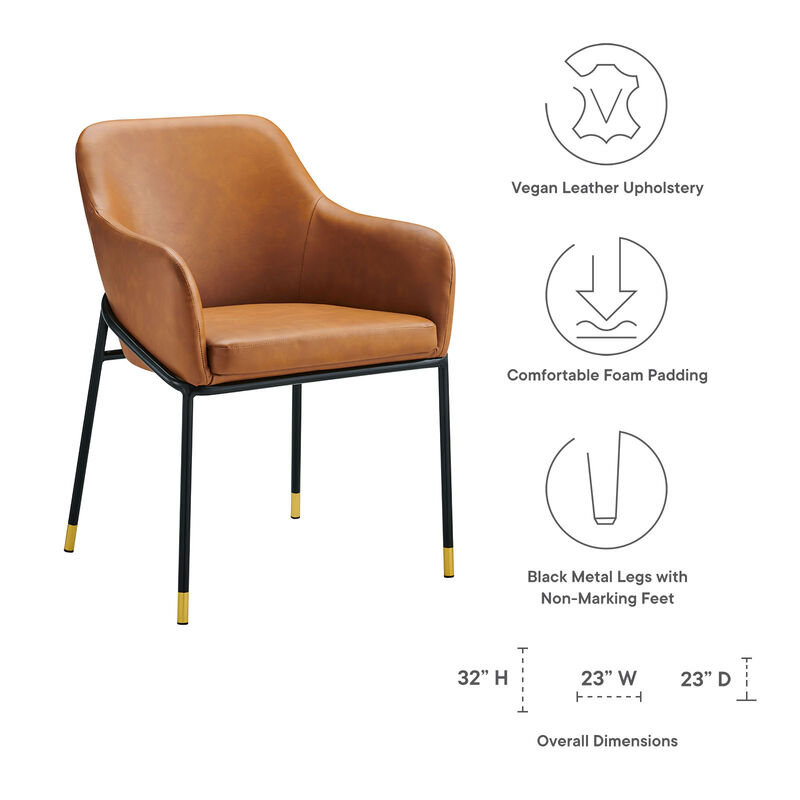 Jovi Vegan Leather Dining Chair Set of 2 image number 5