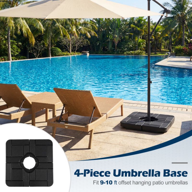 4-Piece 188 LBS Cantilever Offset Patio Umbrella Base image number 7