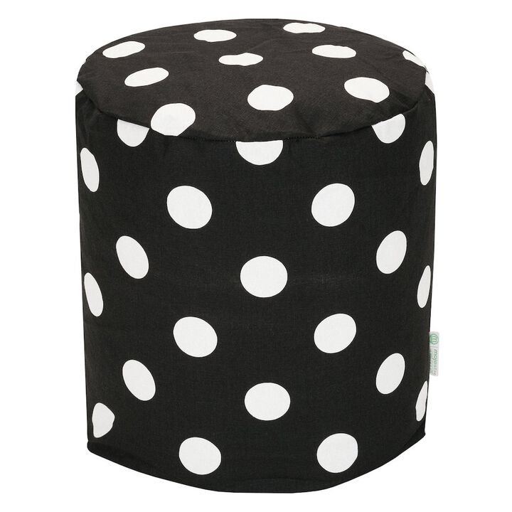 Majestic Home Goods Pouf Polka Dot (Large) Black