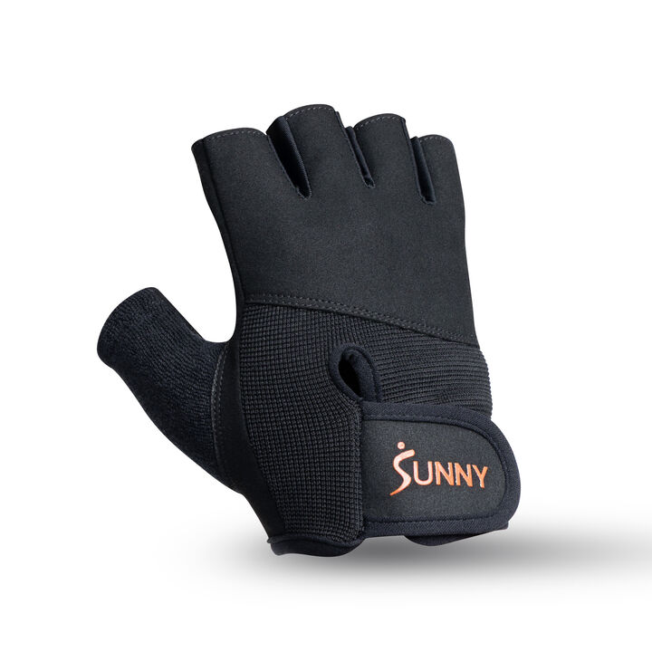 Sunny Health & Fitness Weightlifting Gloves with Foam-Padded Palm and Enhanced Grip Control for Strength Training