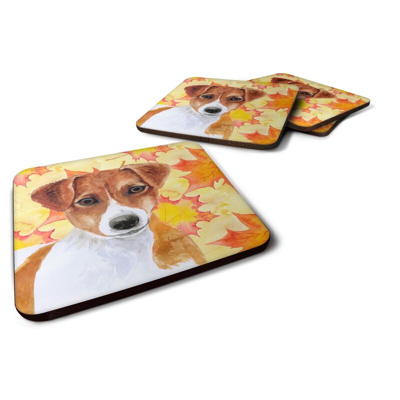 Caroline's Treasures Jack Russell Terrier Fall Decorative coasters, Multicolor