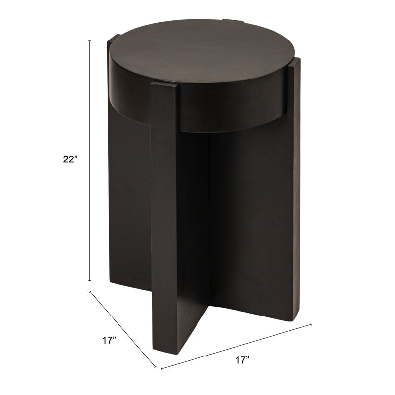 Acacia Wood Side Table with Metal Top image number 2