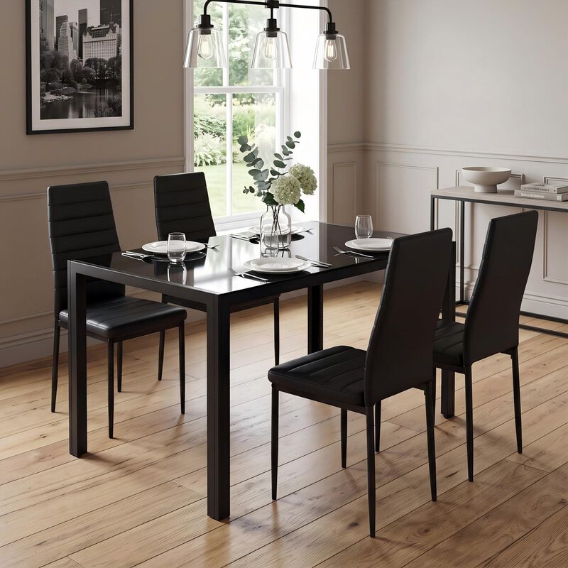 Reklo Modern 5‑Piece Dining Table Set image number 1