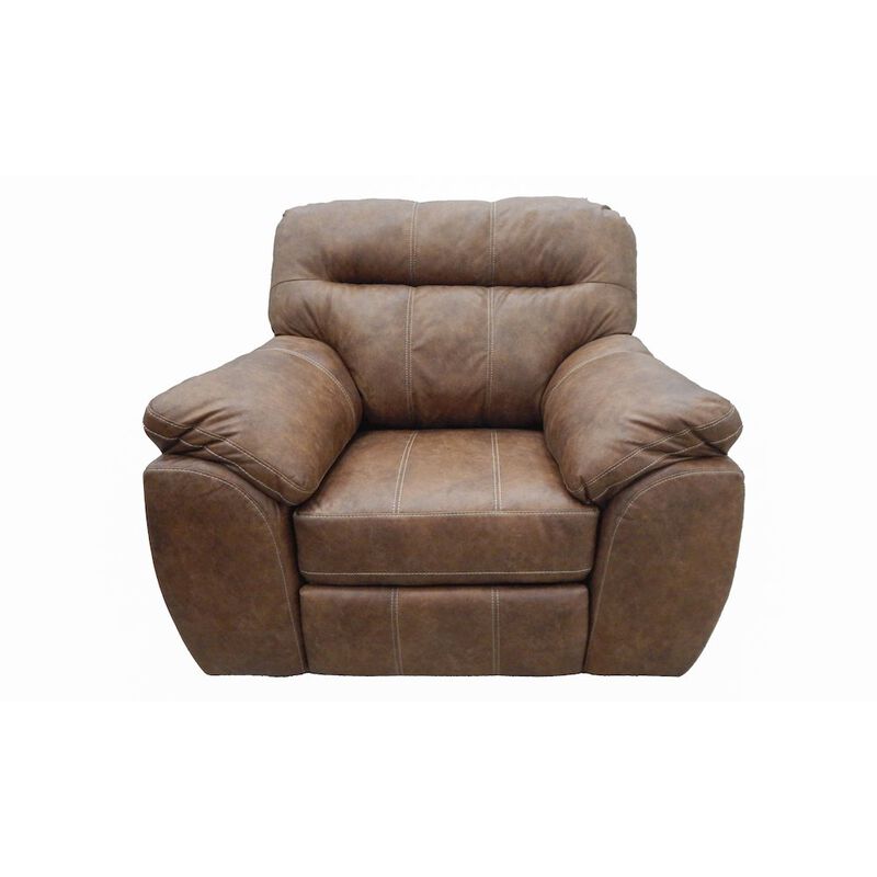 American Furniture Classics Rocker Recliner Chair in Brown Faux Leather