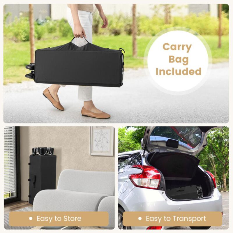 Hivvago 4-in-1 Convertible Portable Baby Play Yard with Toys and Music Player