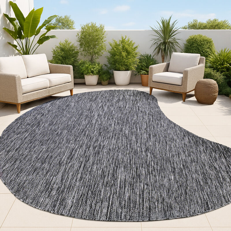Evan Modern Rustic Organic Curve Area Rug