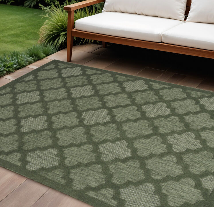 HomeRoots Trellis Indoor Outdoor Area Rug