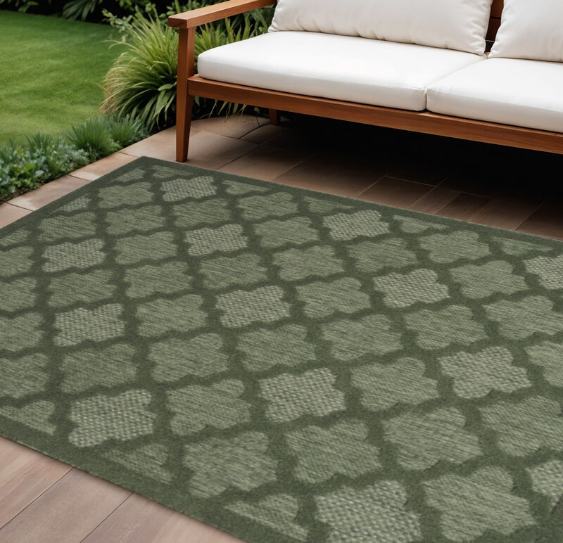 HomeRoots Trellis Indoor Outdoor Area Rug image number 1