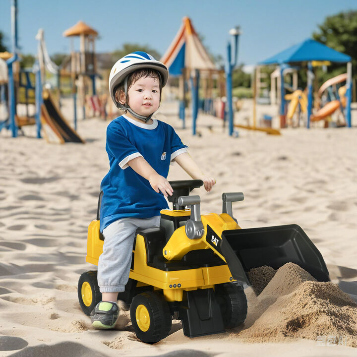 BreeBe Caterpillar CAT Ride On Excavator Toy with Storage