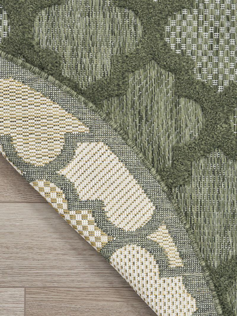 Easy Care NES01 Green 8' x Round Rug