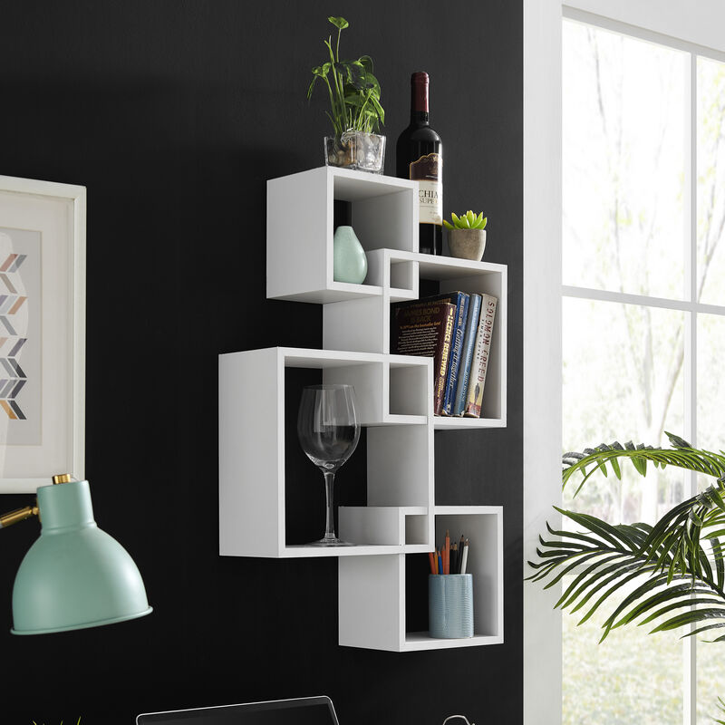 Blocchetto Intersecting Cubes Wall Shelf Unit - Horizontal or Vertical