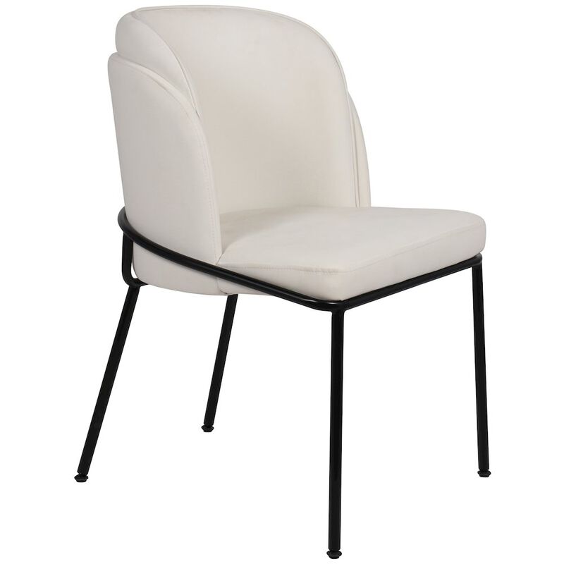 Meridian Furniture Jagger White Vegan Leather Dining Chair, Set of 2