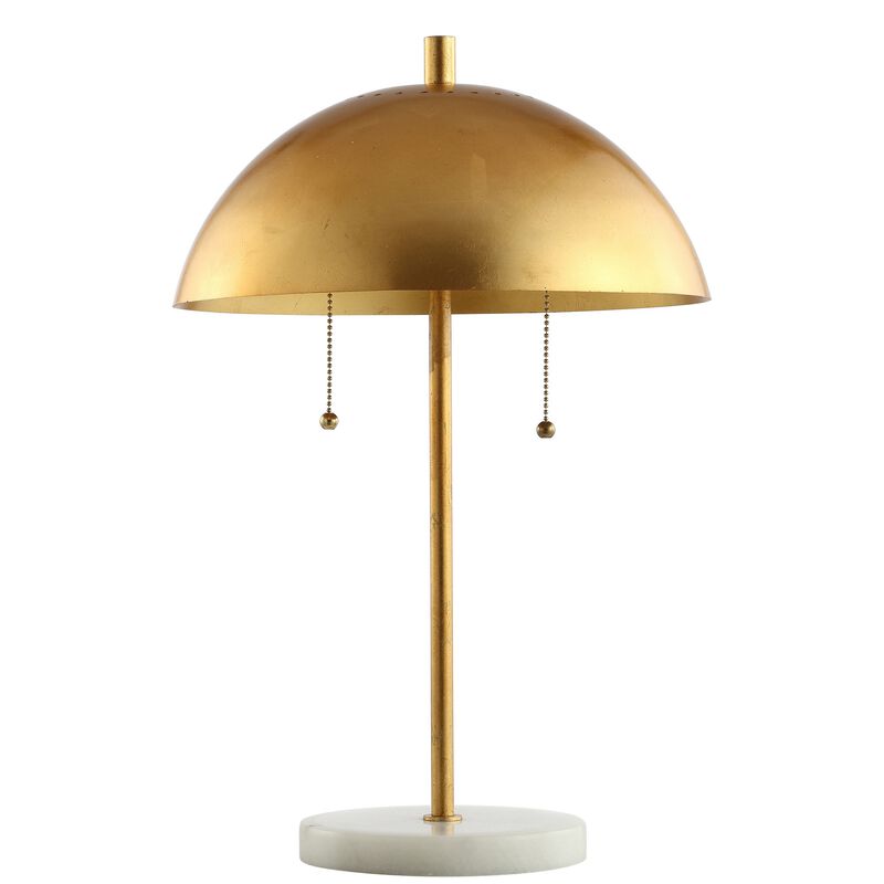 Ella Dome Metal with Marble Base LED Table Lamp