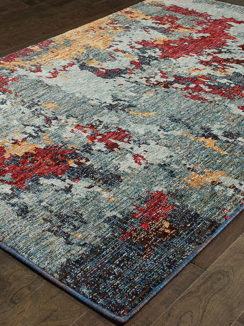 Evolution 8036C 2'3" x 8' Runner Blue Rug image number 2