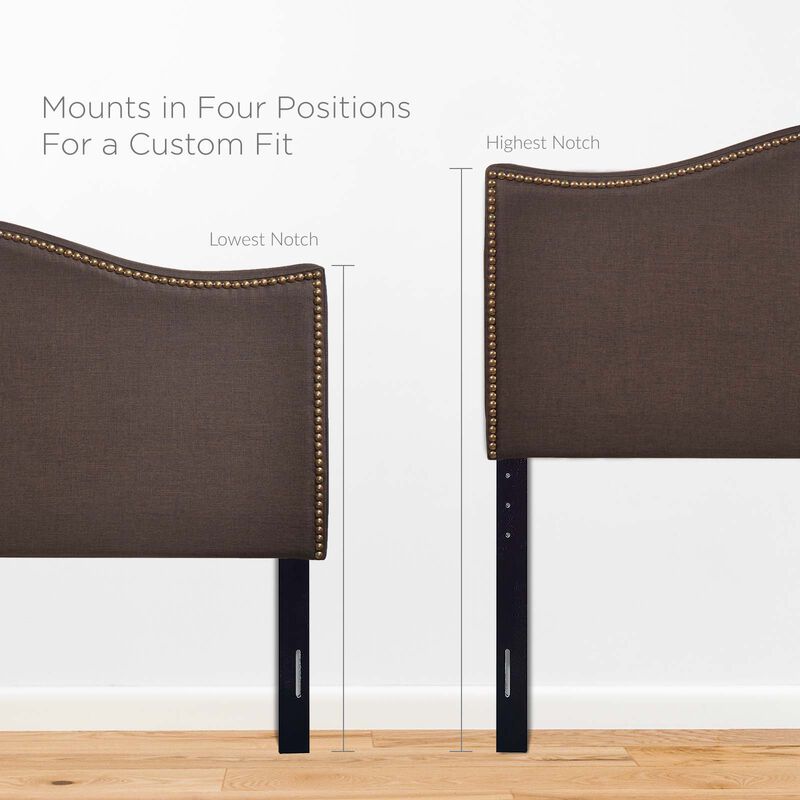 Modway - Curl Queen Nailhead Upholstered Headboard image number 5