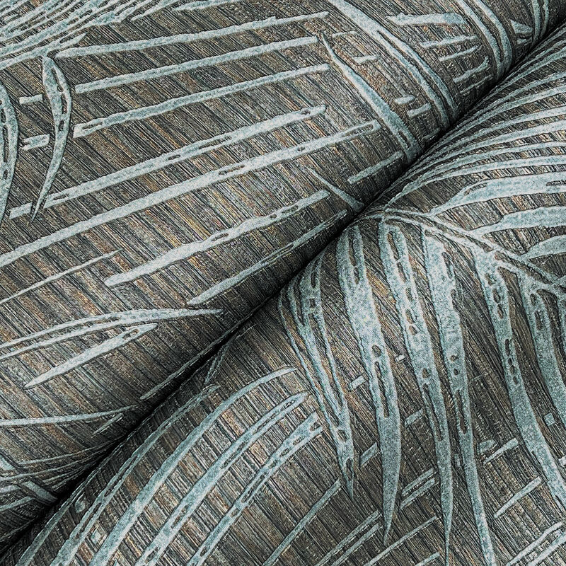 Della Palm Blue Wallpaper (Set of 2) image number 1