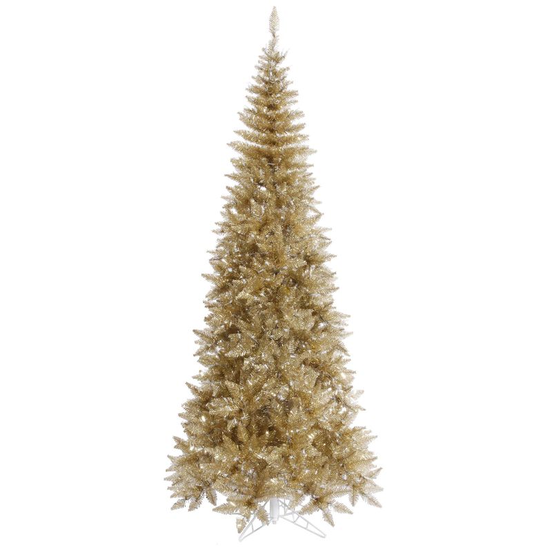 Vickerman Tinsel Champagne Slim Fir - image number 0