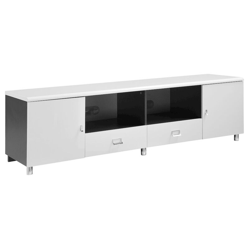 Coaster Co. of America Burkett 2-door Engineered Wood 71 TV Stand White High Gloss