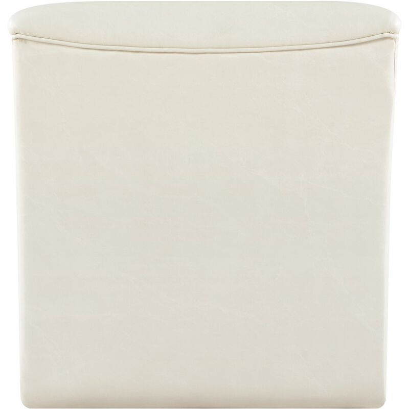 Meridian Furniture Vega Cream Vegan Leather Accent Chair