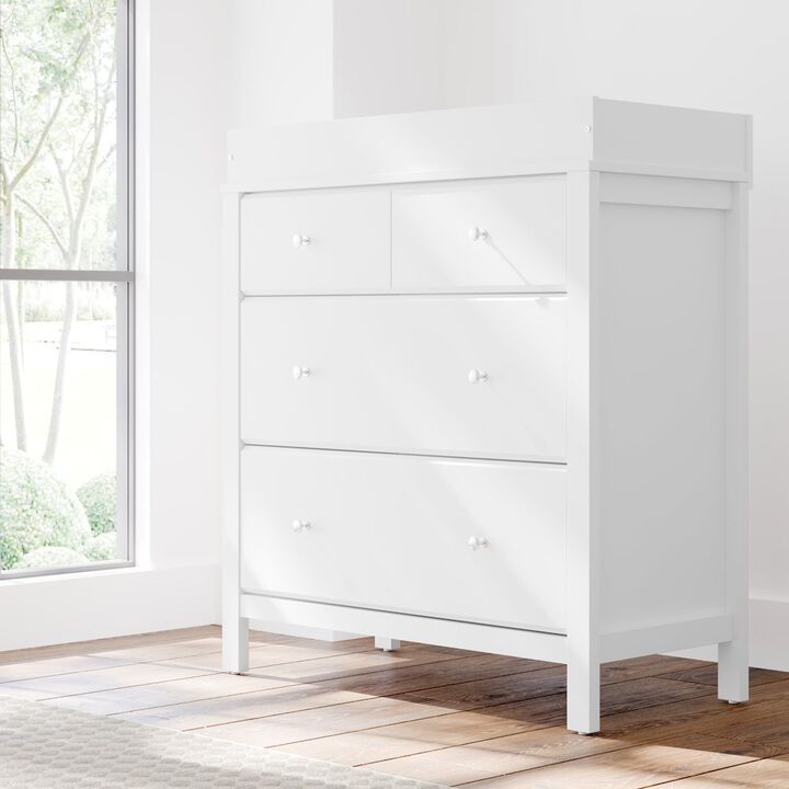 Storkcraft Carmel 3 Drawer Chest with Changing Topper (White)