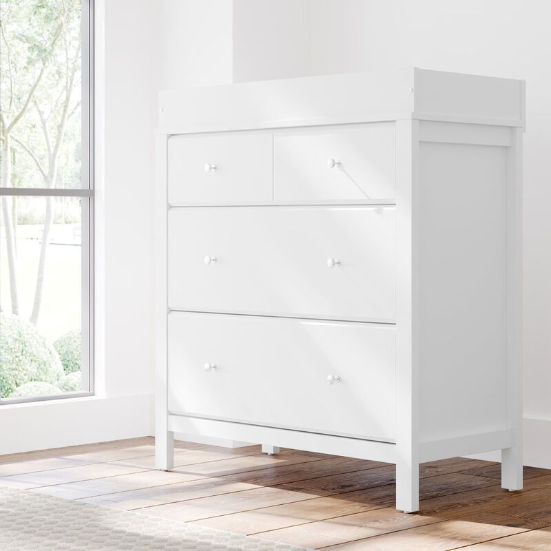 Storkcraft Carmel 3 Drawer Chest with Changing Topper (White)
