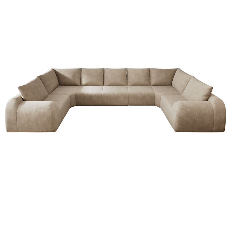 Fron U Shaped Modular Cloud Sectional Sofa image number 0