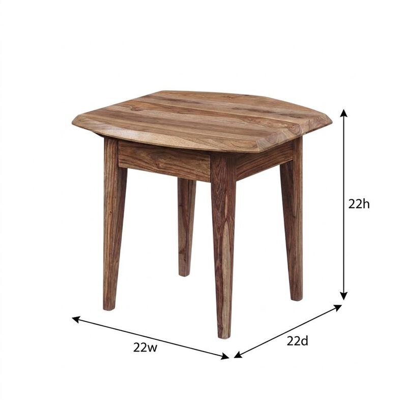 Starlight Canyon Home Solid Sheesham Wood Mid-Century Modern Accent End Table for Living Room image number 4