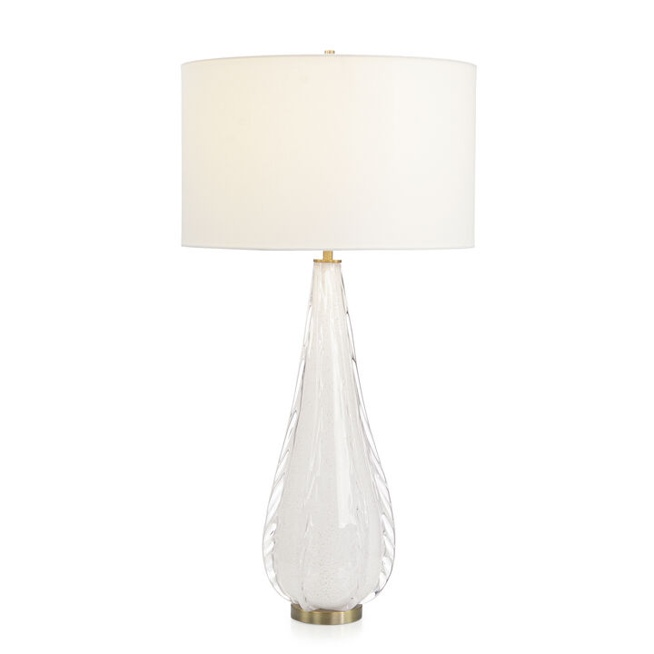 Artic White Art Glass Table Lamp
