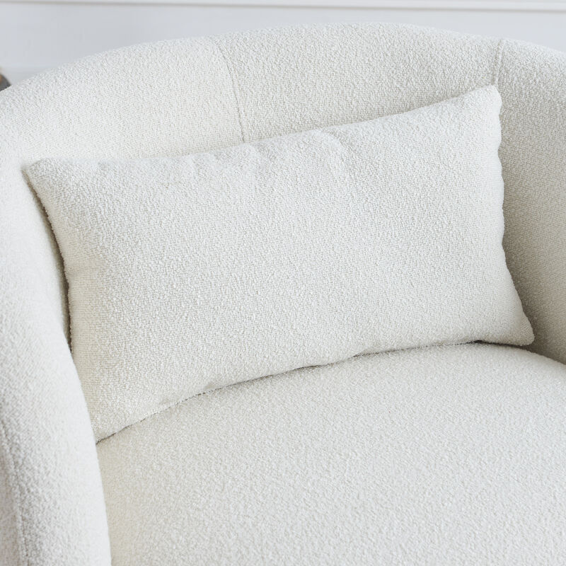 Ashlie Boucl&eacute; Swivel Barrel Chair