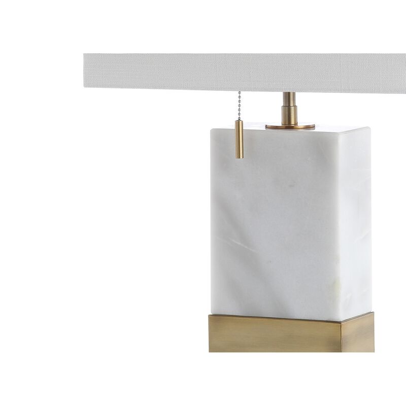 Trevor Marble/Iron Gold Modern Console LED Table Lamp