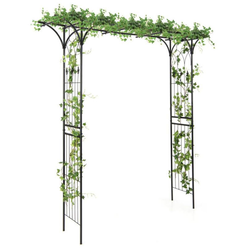 Hivvago Garden Arbor Metal Archway for Climbing Plants