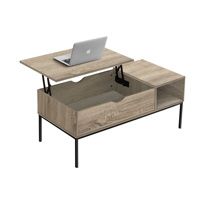 Monarch Specialties - Coffee Table, 42" L, Rectangular, Cocktail, Lift-top, Contemporary, Modern