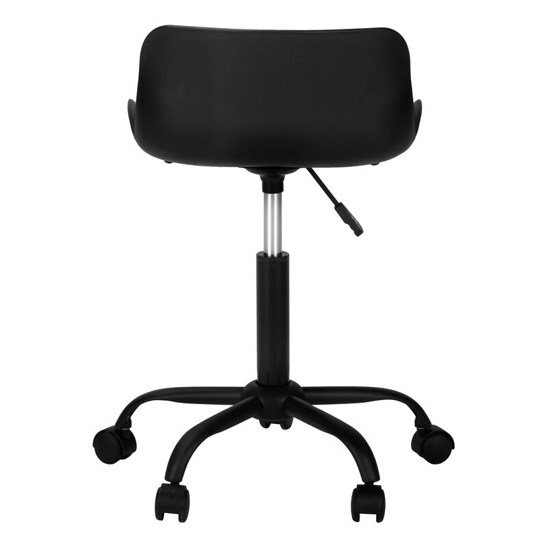 Monarch Specialties I 7464 Office Chair, Adjustable Height, Swivel, Ergonomic, Computer Desk, Work, Juvenile, Metal, Pu Leather Look, Black, Contemporary, Modern