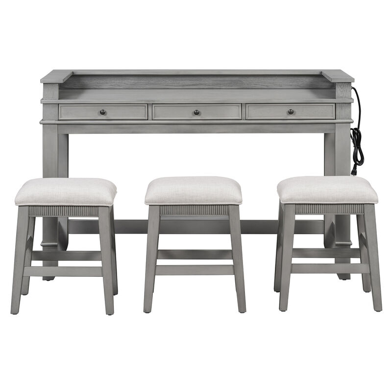 Merax 4-Piece Dining Table Set for 3