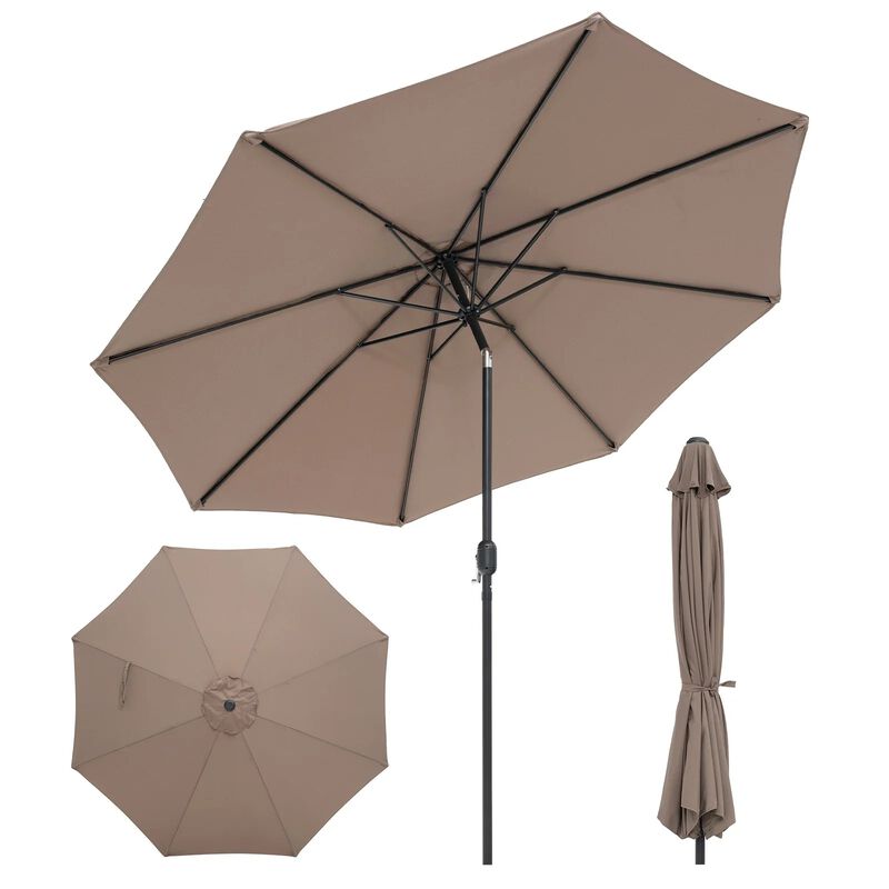 Mondawe 10 Feet Outdoor Patio Umbrella with Tilt Adjustment and Crank