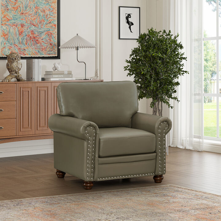 Helzus PU Leather Accent Chair