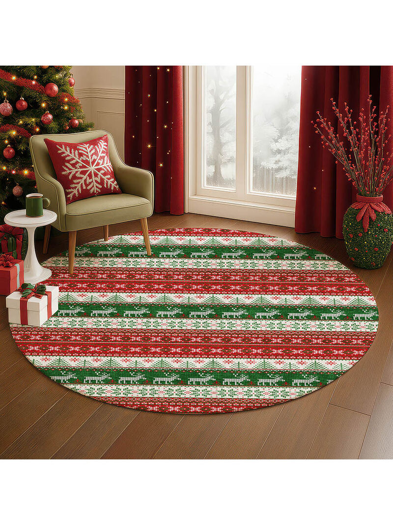 Merry & Bright MY9 8' Round Rug