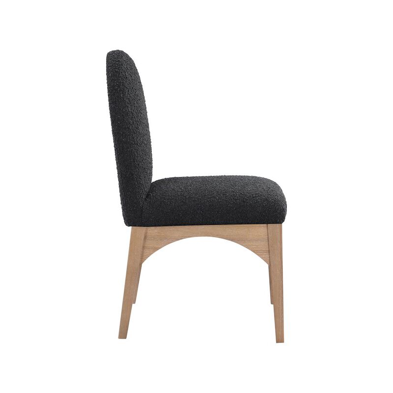 Meridian Furniture Waldorf Black Boucle Fabric Dining Chair