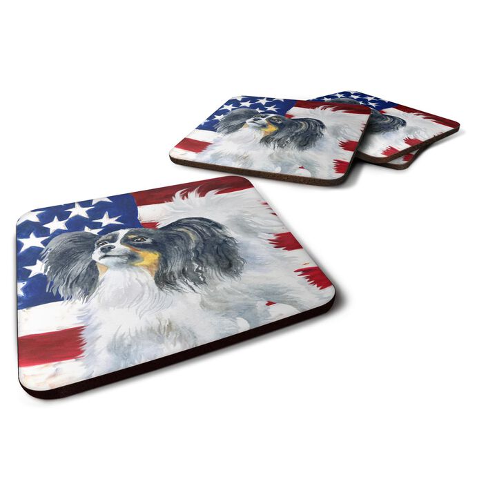 Caroline's Treasures Papillon Patriotic Decorative coasters, Multicolor
