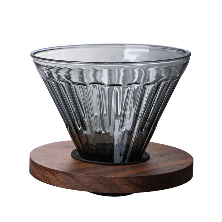 Ventray Home Coffee Dripper with Walnut Holder