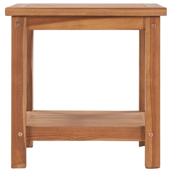 vidaXL Coffee Table 17.7"x17.7"x17.7" Solid Teak Wood