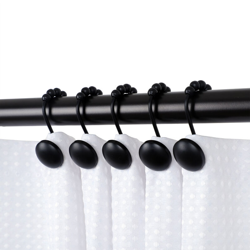 Utopia Alley Rust-Resistant Metal Shower Curtain Hooks, Smooth Glide S-Hooks with Ball End - Set of 12 image number 1