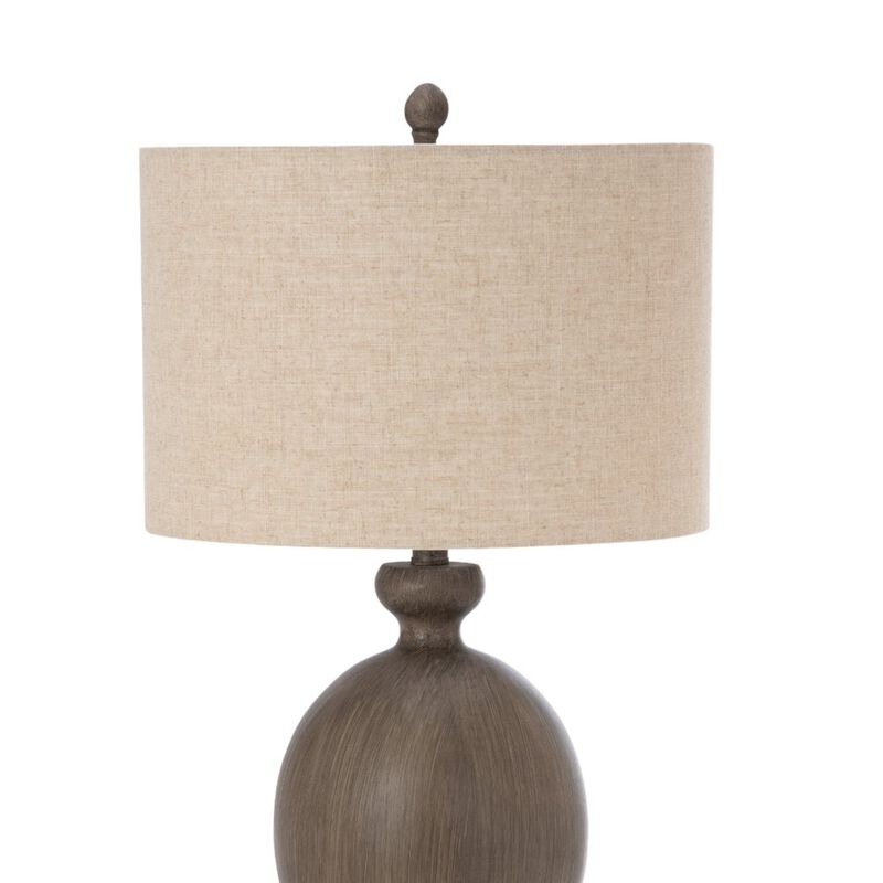 Lux Lighting Wren 30 Distressed Brown Poly Table Lamp, (Set of 2)