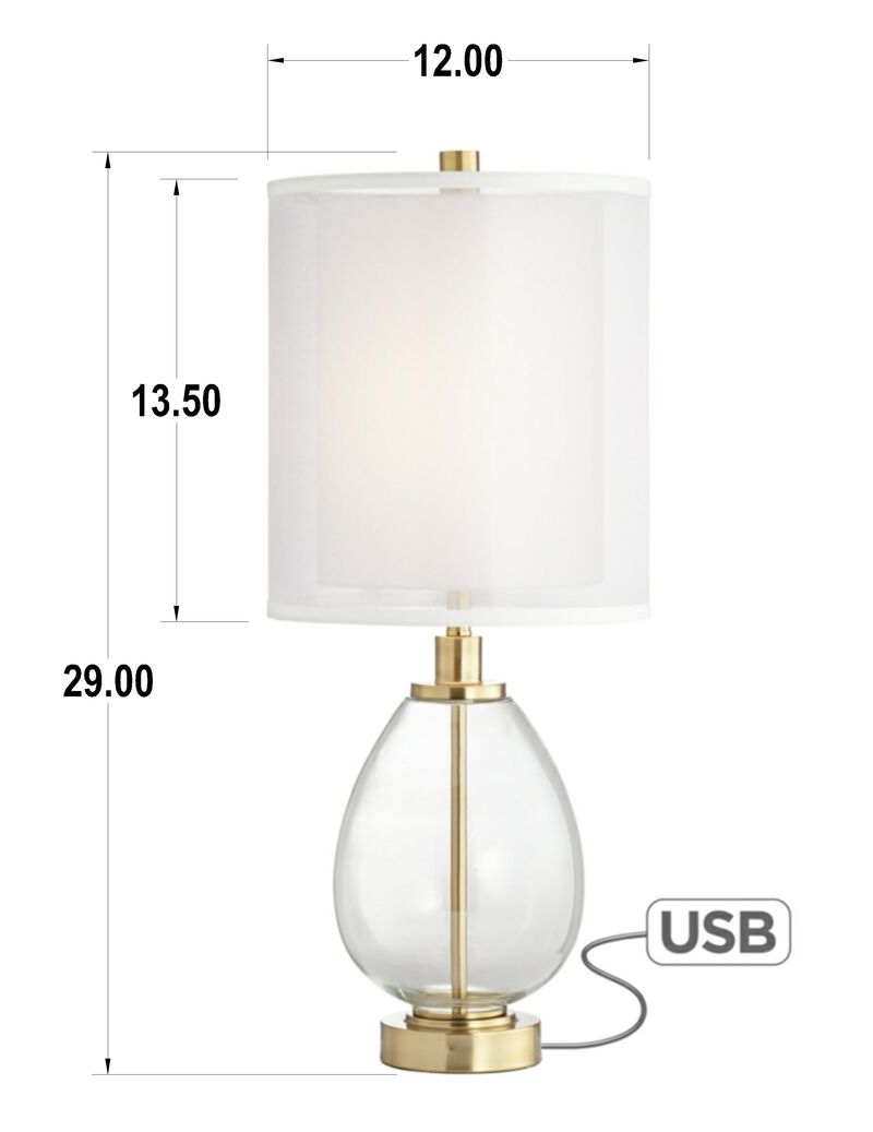 Sophie Table Lamp with Usb Port