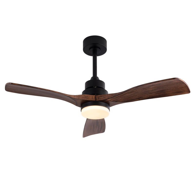 ELEMENT ACE 42 Inch Noiseless Modern Ceiling Fan with Lights and Remote Control, Reversible DC Motor 3 Blades, Ideal for Patios, Farmhouse and Indoor Residential Spaces image number 4