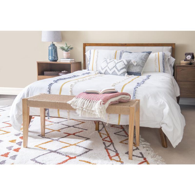 Linon Cadence Dining Bench Natural image number 6