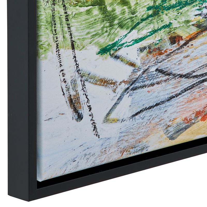 25 x 37 Handcrafted Wall Art Abstract Giclee, Black Frame, Multicolor image number 3