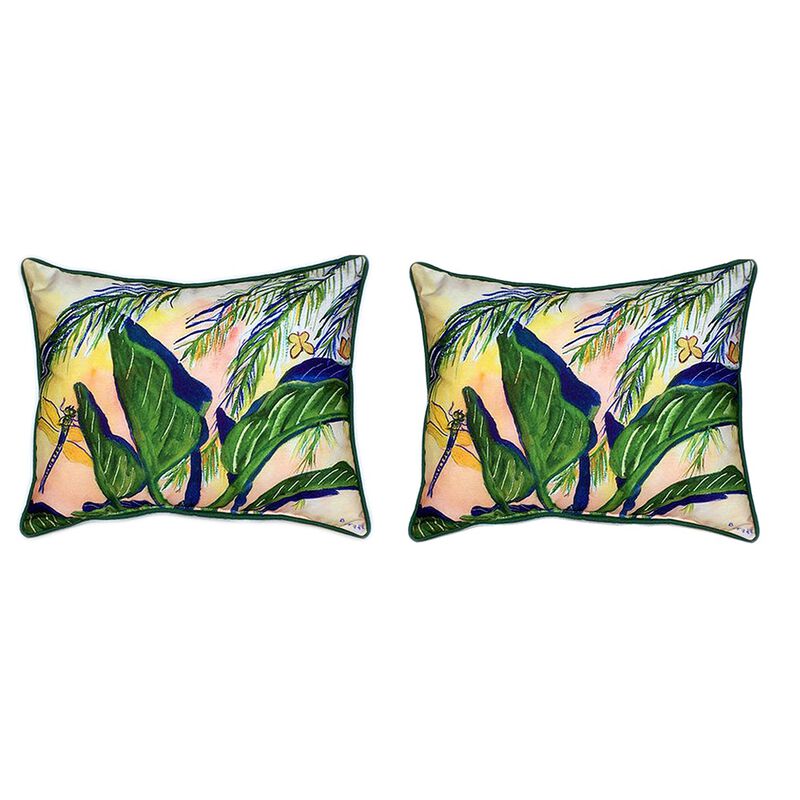 Pair Of Betsy Drake Elephant Ears Large Indoor Outdoor Pillows 16x20 image number 0