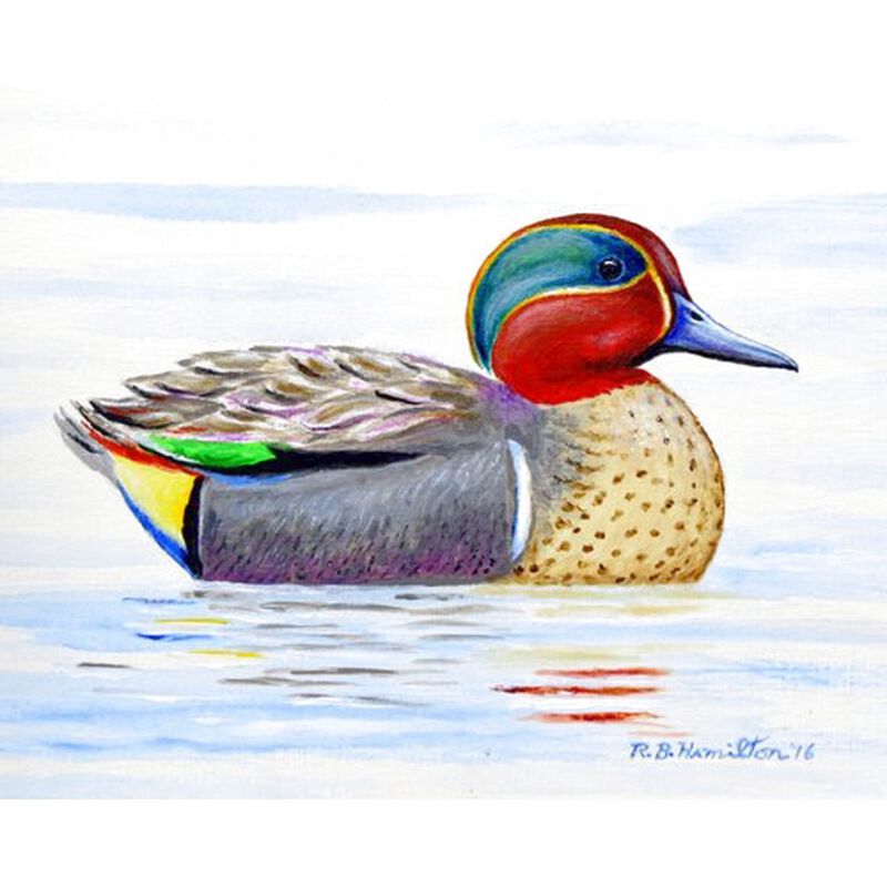 Betsy Drake Green Wing Teal No Cord Pillow 16x20 image number 0